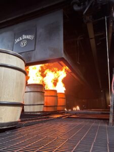 Charring Jack Daniels Barrels