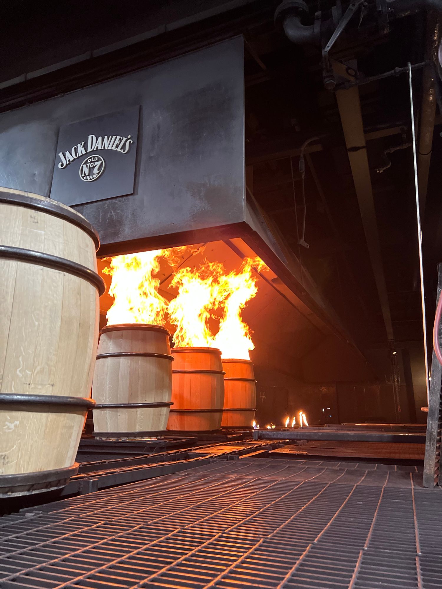 Charring Jack Daniels Barrels