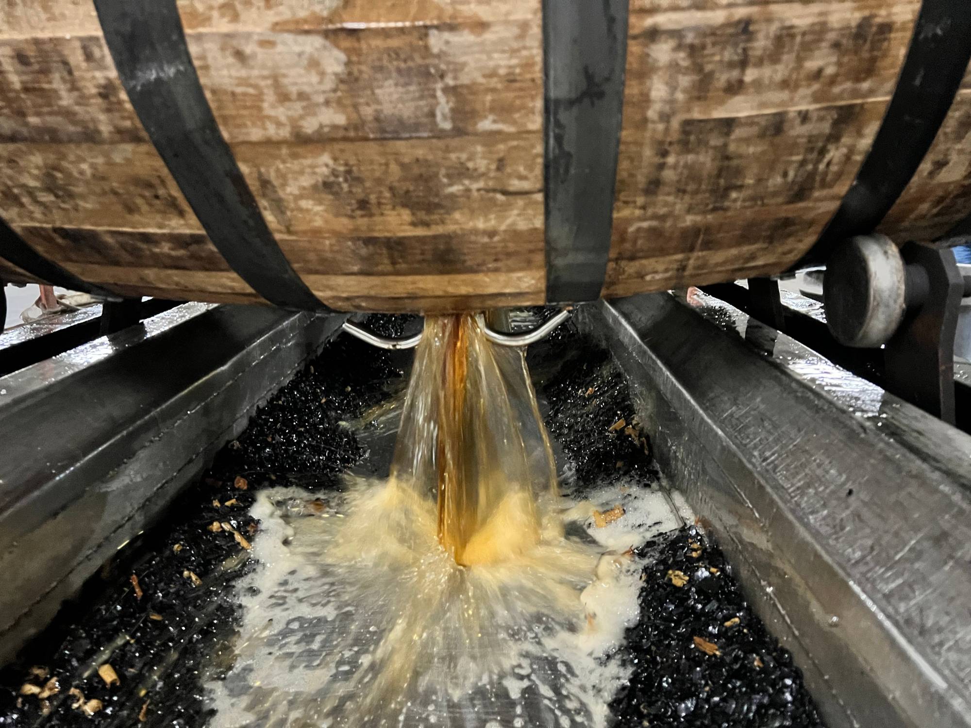 Dumping Buffalo Trace from the barrel